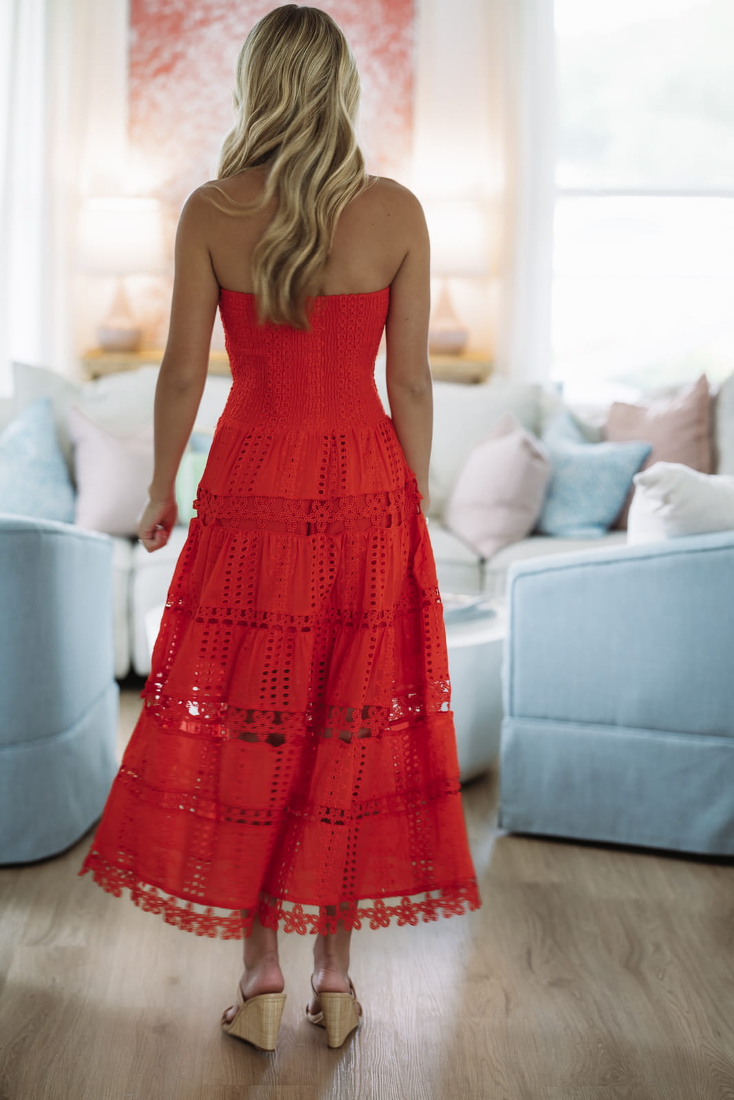 HAZEL & OLIVE D/2192/H May I Have Your Attention Please Midi Dress - Red