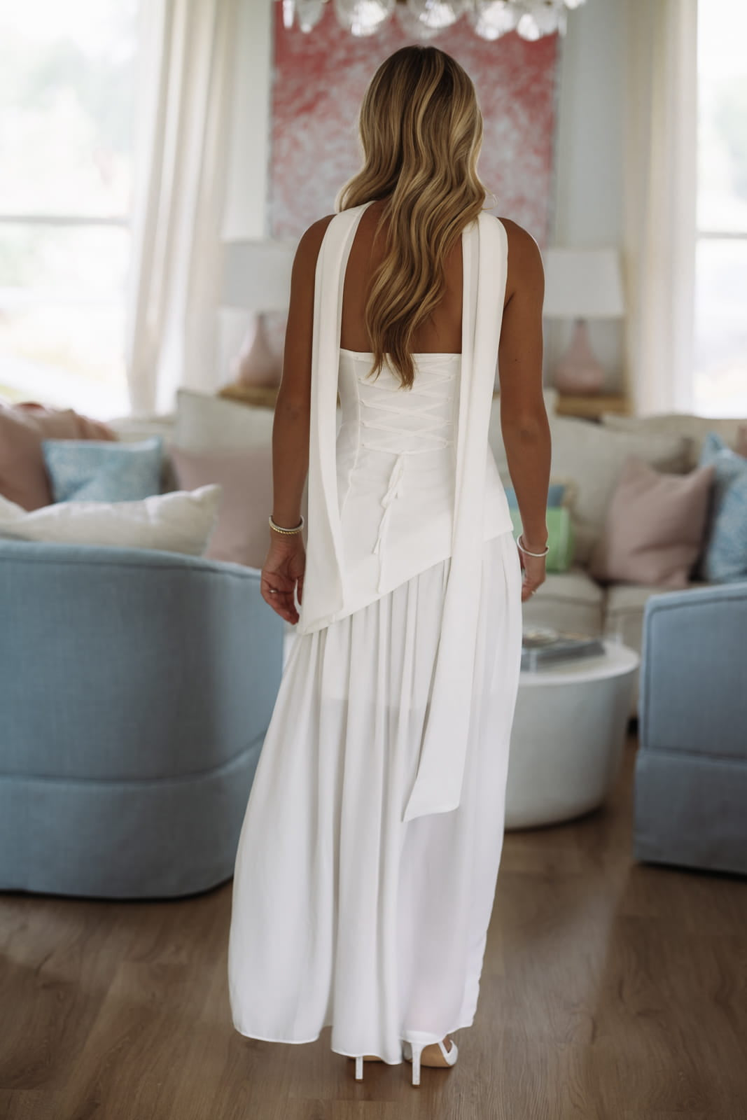 Hazel & Olive D8874 Marlow Maxi Dress - White