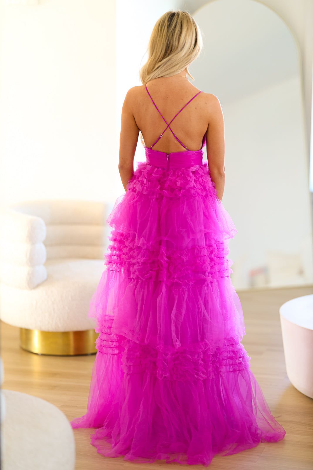 Dear Darling Tiered Maxi Gown - Violet-HAZEL & OLIVE-XS-