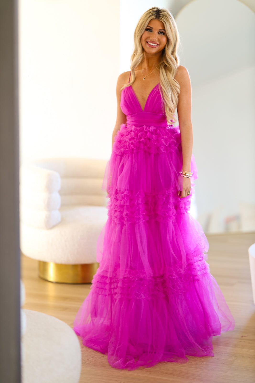 Dear Darling Tiered Maxi Gown - Violet-HAZEL & OLIVE-XS-