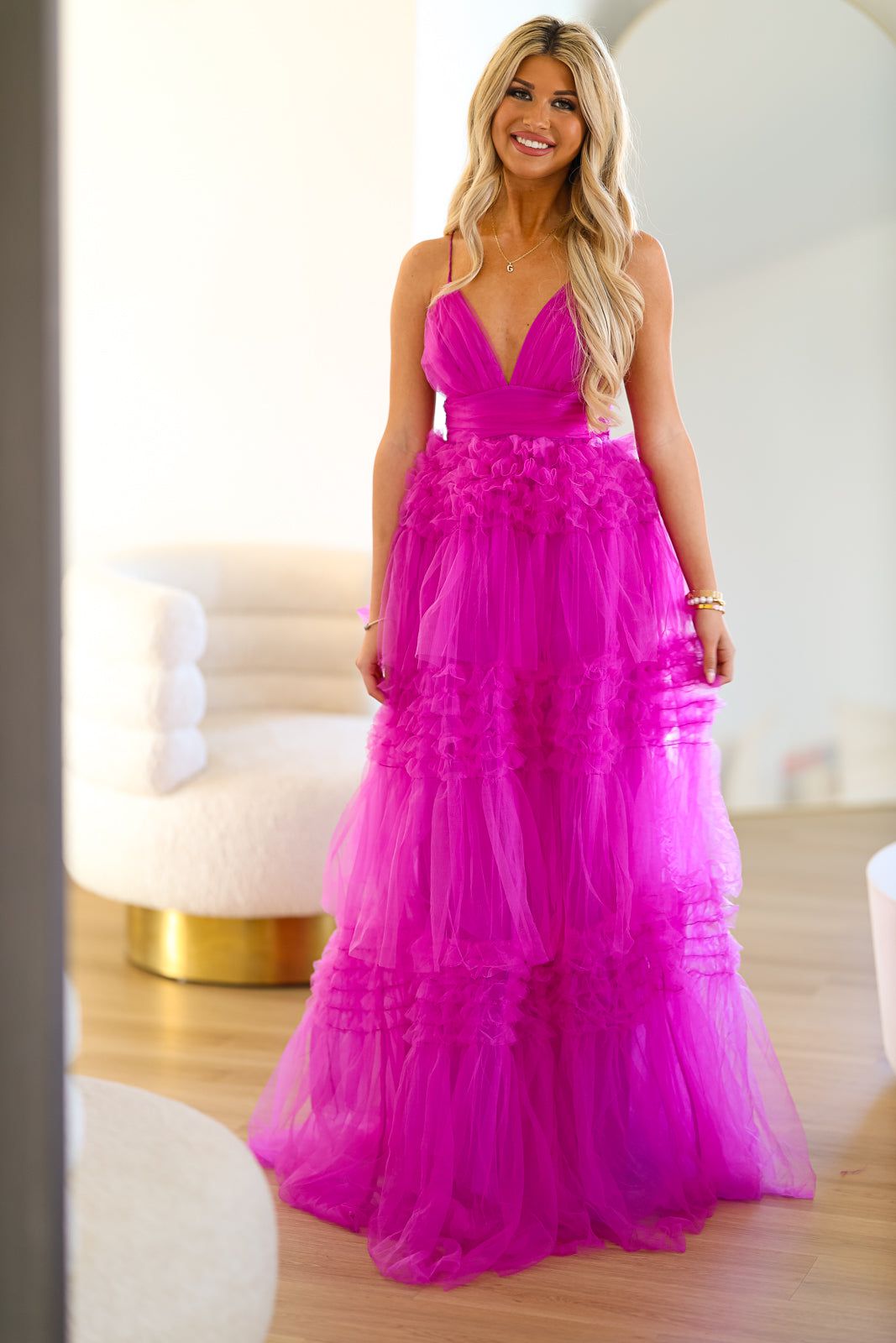 Dear Darling Tiered Maxi Gown - Violet-HAZEL & OLIVE-XS-