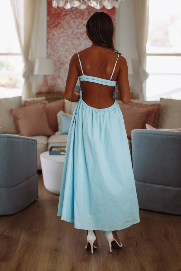 Destene Maxi Dress - Light Blue-HAZEL & OLIVE-XSmall-