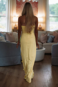 Hazel & Olive DI10505FO Lovers in Bloom Maxi Dress - Yellow