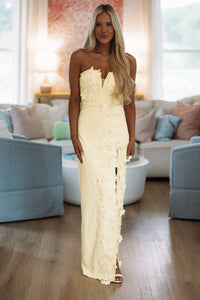 Hazel & Olive DI10505FO Lovers in Bloom Maxi Dress - Yellow
