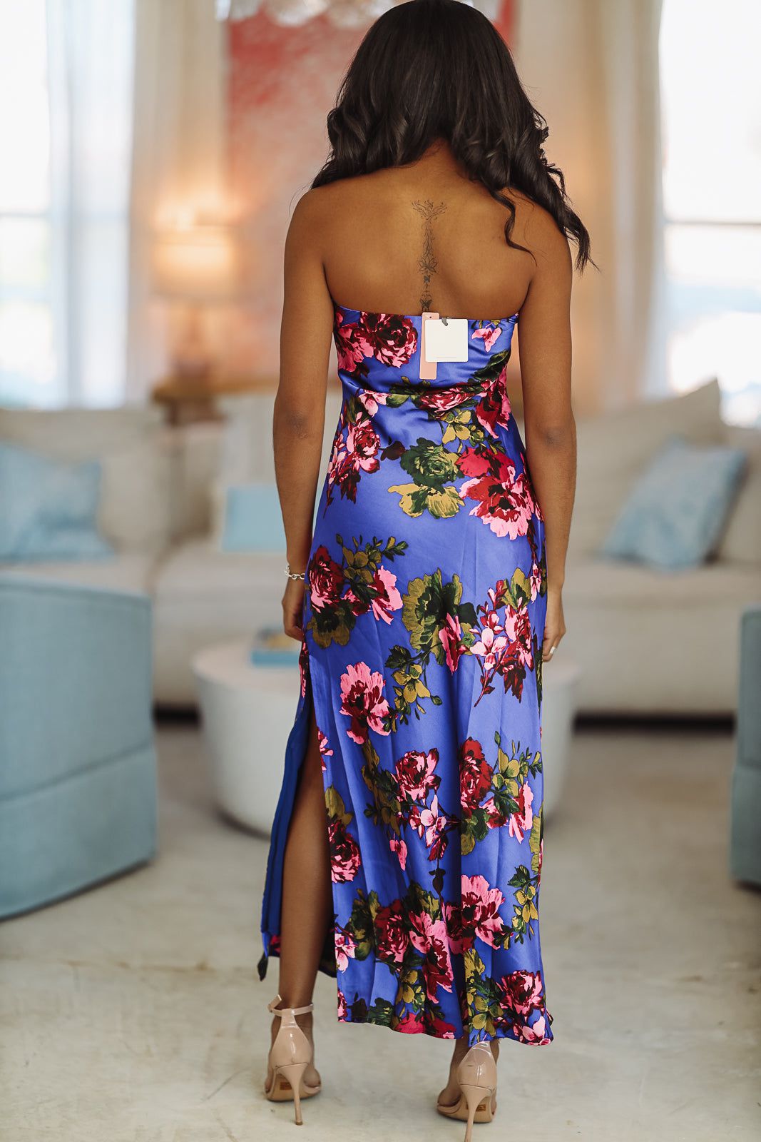 Different Level Maxi Dress - Blue-HAZEL & OLIVE-Small-