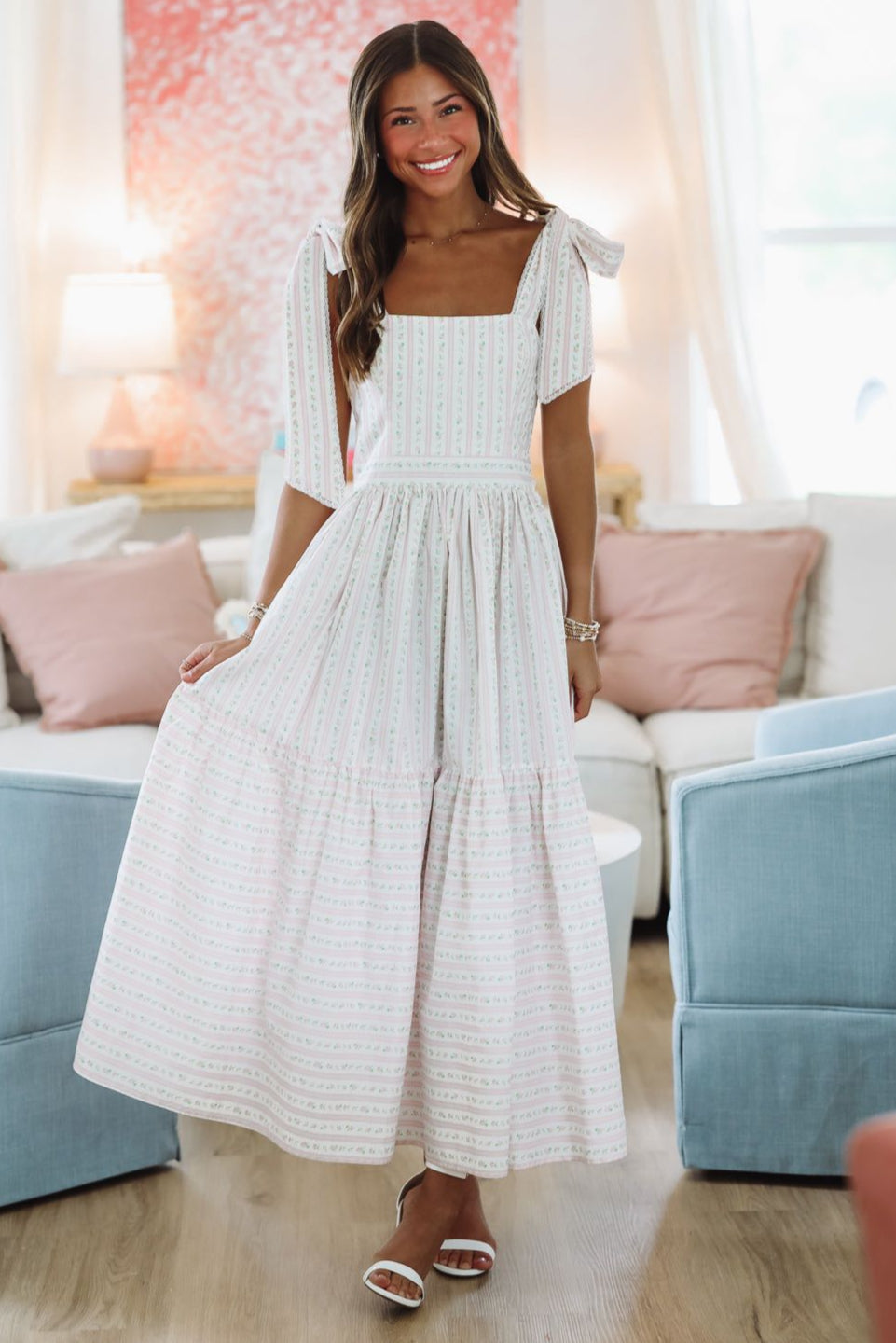 Divine Diva Midi Dress - Pink-HAZEL & OLIVE MD5530-Small-