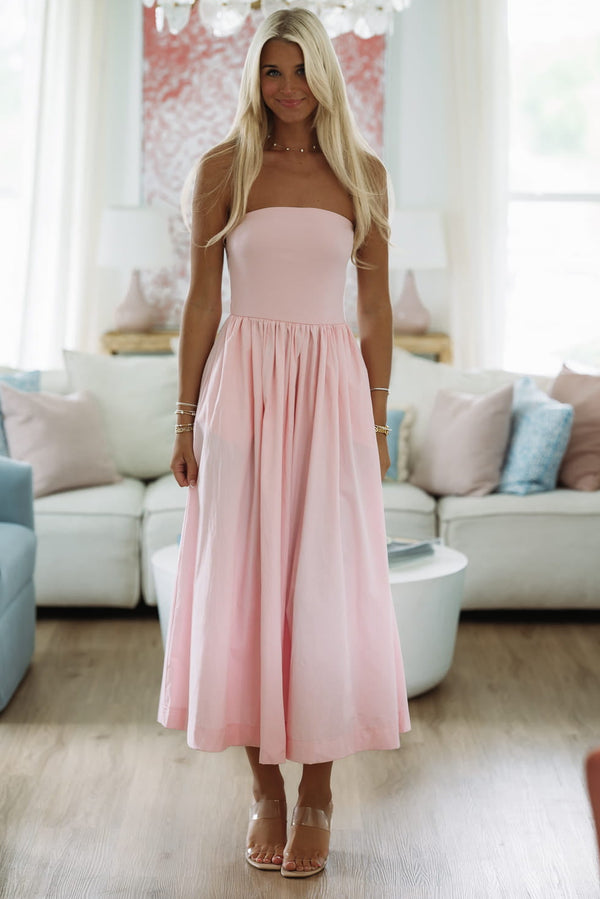 Hazel & Olive DZ26A744 Whitley Maxi Dress - Light Pink