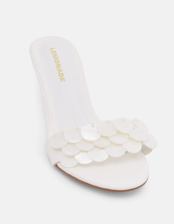Hazel & Olive EARLY POP Seaside Slip Sandals - White