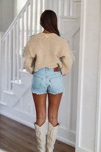 Endless Crush Chunky Bow Cardigan - Cream-HAZEL & OLIVE-Small-
