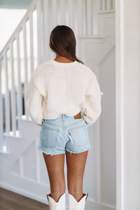 Endless Crush Chunky Bow Sweater - Ivory-HAZEL & OLIVE-Small-