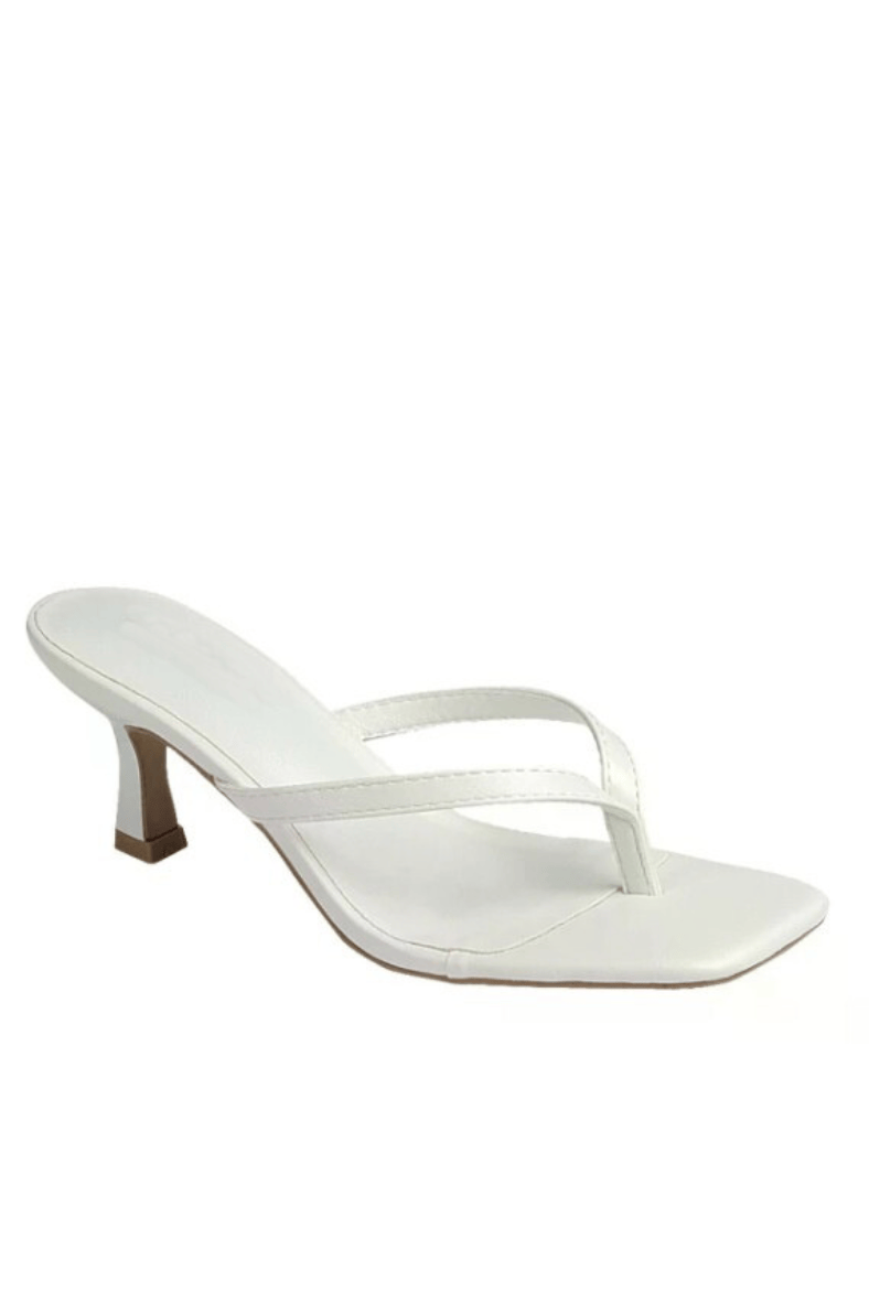 Hazel & Olive EQUAL/02 Bare Bliss Thong Sandals - White