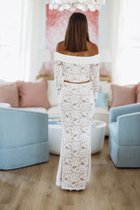 Endless East Top and Maxi Skirt Set - Off White-Hazel & Olive ESTS1092-Small-
