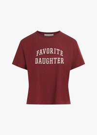 Favorite Daughter Cropped Collegiate Tee - Sangria Nights-HAZEL & OLIVE-XS-