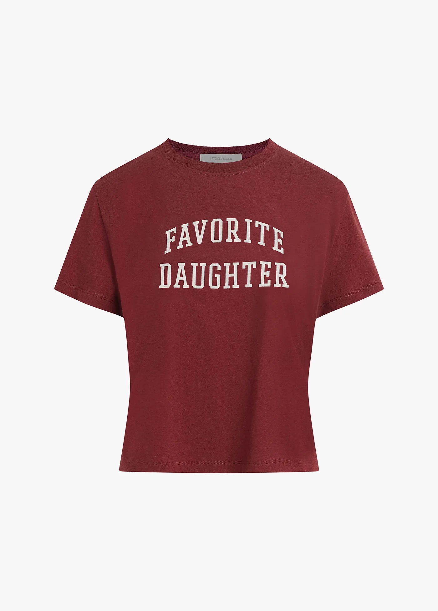 Favorite Daughter Cropped Collegiate Tee - Sangria Nights-HAZEL & OLIVE-XS-