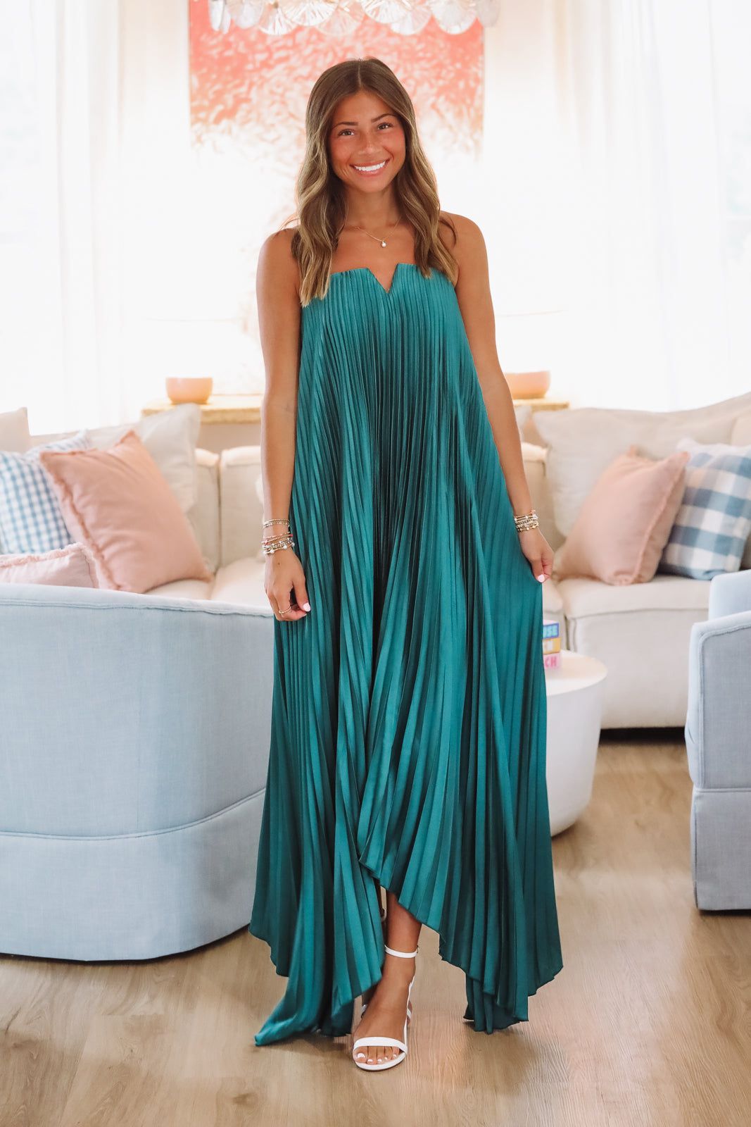 Hazel & Olive FD12933/CP710 Moonlight Maxi Dress - Green