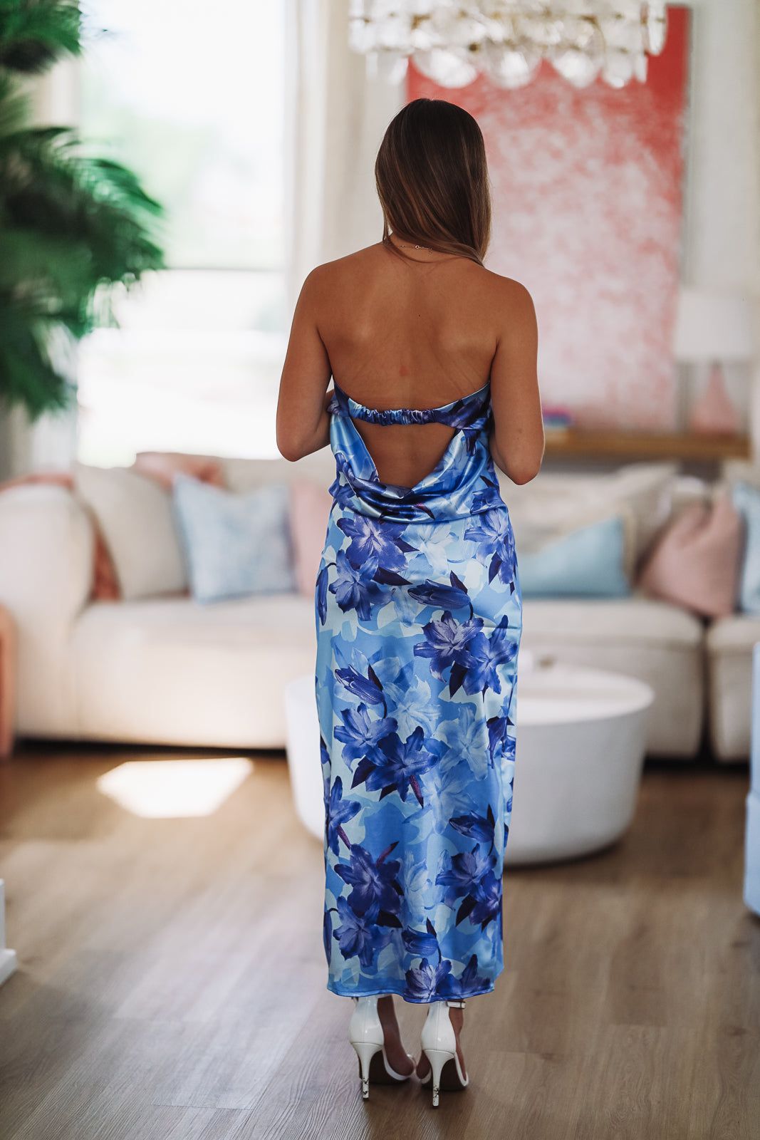 Find Your Oasis Floral Maxi Dress - Blue-HAZEL & OLIVE-Small-