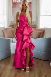 Fit for a Queen Maxi Dress - Magenta-HAZEL & OLIVE MF22533-Small-