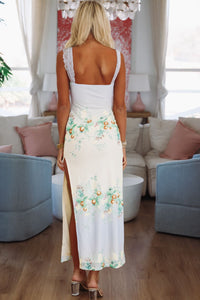 Flirtatious Maxi Dress Gown - Light Blue and Yellow-HAZEL & OLIVE-Small-
