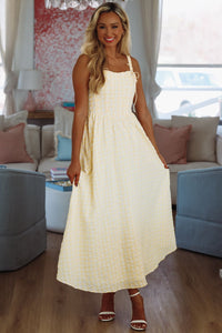 Fresh Lemonade Maxi Dress By Line and Dot - White and Yellow-HAZEL & OLIVE LD5808Y-XSmall-