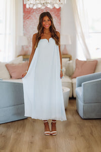 Angel Kisses Maxi Dress - Light Blue-HAZEL & OLIVE G6839-Small-