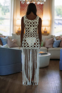 Hazel & Olive HCDW33411 Barefoot in Capri Maxi Coverup Dress - Ivory