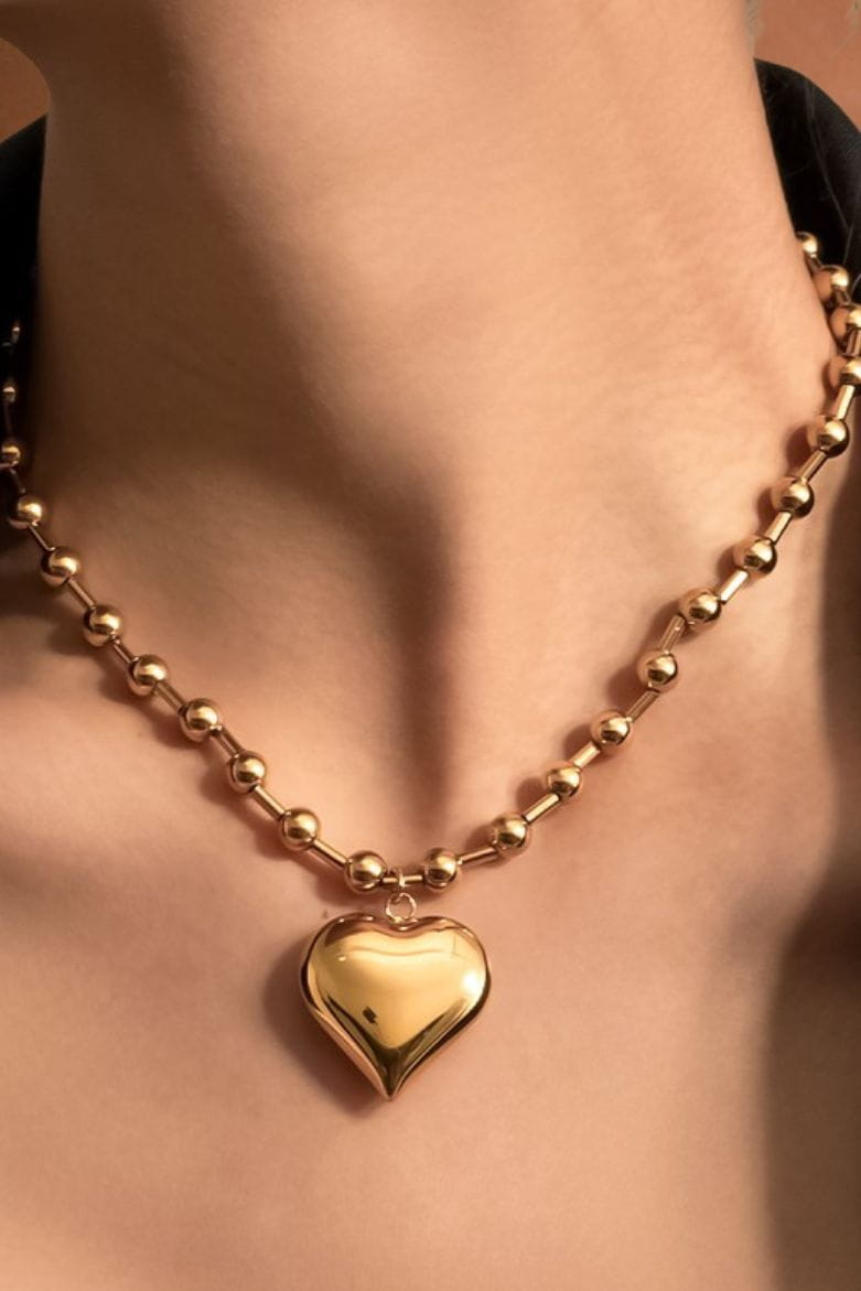 Heart of Love Necklace - Gold-Hazel & Olive-