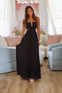 Breezy Baby Maxi Dress - Black-HAZEL & OLIVE HF25E023-Small-