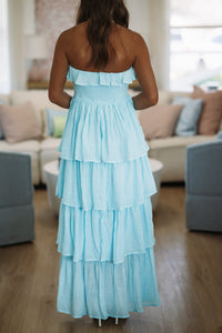 Hazel & Olive HF26A616/D Unforgettable Maxi Dress - Light Blue
