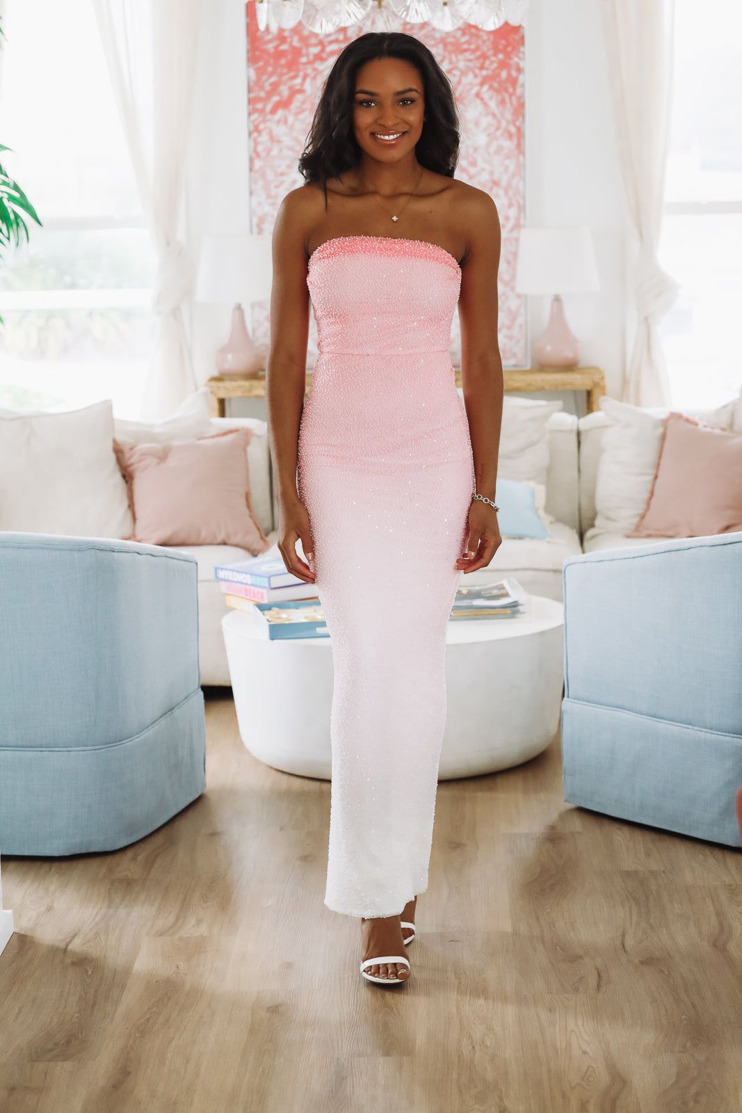 I'm Gorgeous Maxi Dress - Pink-HAZEL & OLIVE-Small-