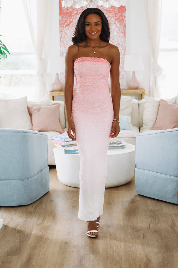 I'm Gorgeous Maxi Dress - Pink-HAZEL & OLIVE-Small-
