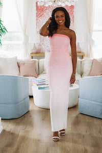 I'm Gorgeous Maxi Dress - Pink-HAZEL & OLIVE-Small-