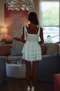 I'm Ready Mini Dress - White-HAZEL & OLIVE A3412-Small-