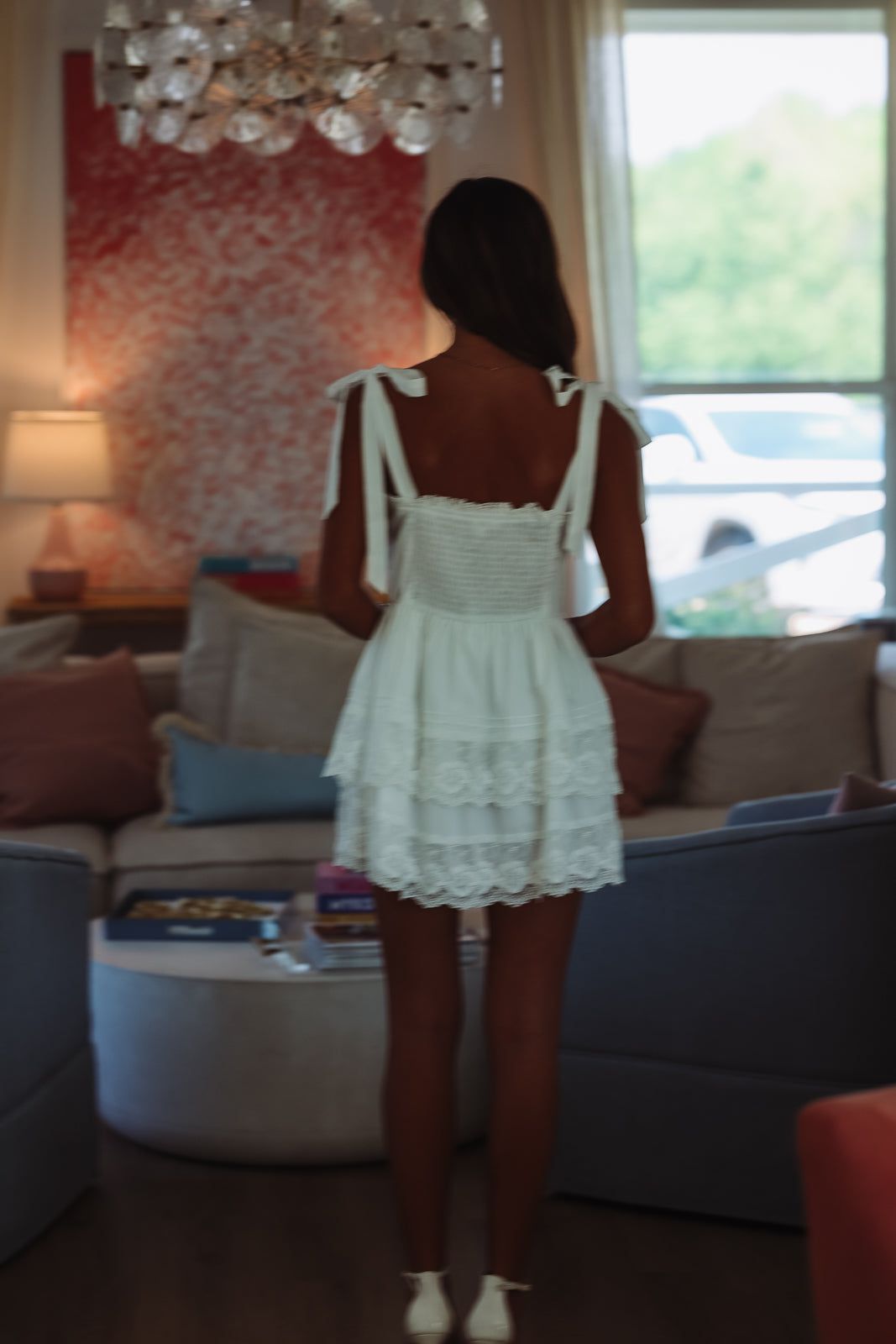 I'm Ready Mini Dress - White-HAZEL & OLIVE A3412-Small-