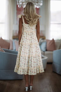 Hazel & Olive ID39991/02 1000 Pretty Words Maxi Dress - Light Yellow and Pink