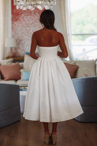 Coastal Sunrise Midi Dress - Off White-HAZEL & OLIVE ID8114/A-Small-