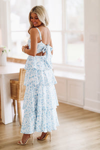 In A Romance Maxi Dress - Blue and White-HAZEL & OLIVE SR0841J-XSmall-