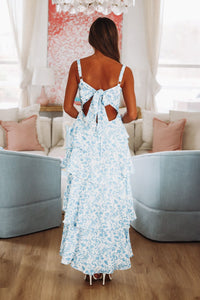 In A Romance Maxi Dress - Blue and White-HAZEL & OLIVE SR0841J-XSmall-