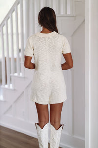 In Great Company Knit Romper - Cream-HAZEL & OLIVE-Small-