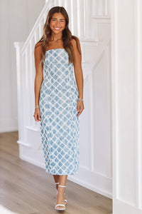 Into My Style Midi Dress - Blue Denim-HAZEL & OLIVE-Small-