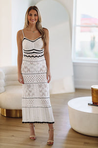 It's My Style Maxi Dress - Cream and Black-HAZEL & OLIVE-Small-
