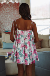 Just for Me Mini Dress - White, Pink and Grey-HAZEL & OLIVE JD5382/4-Small-