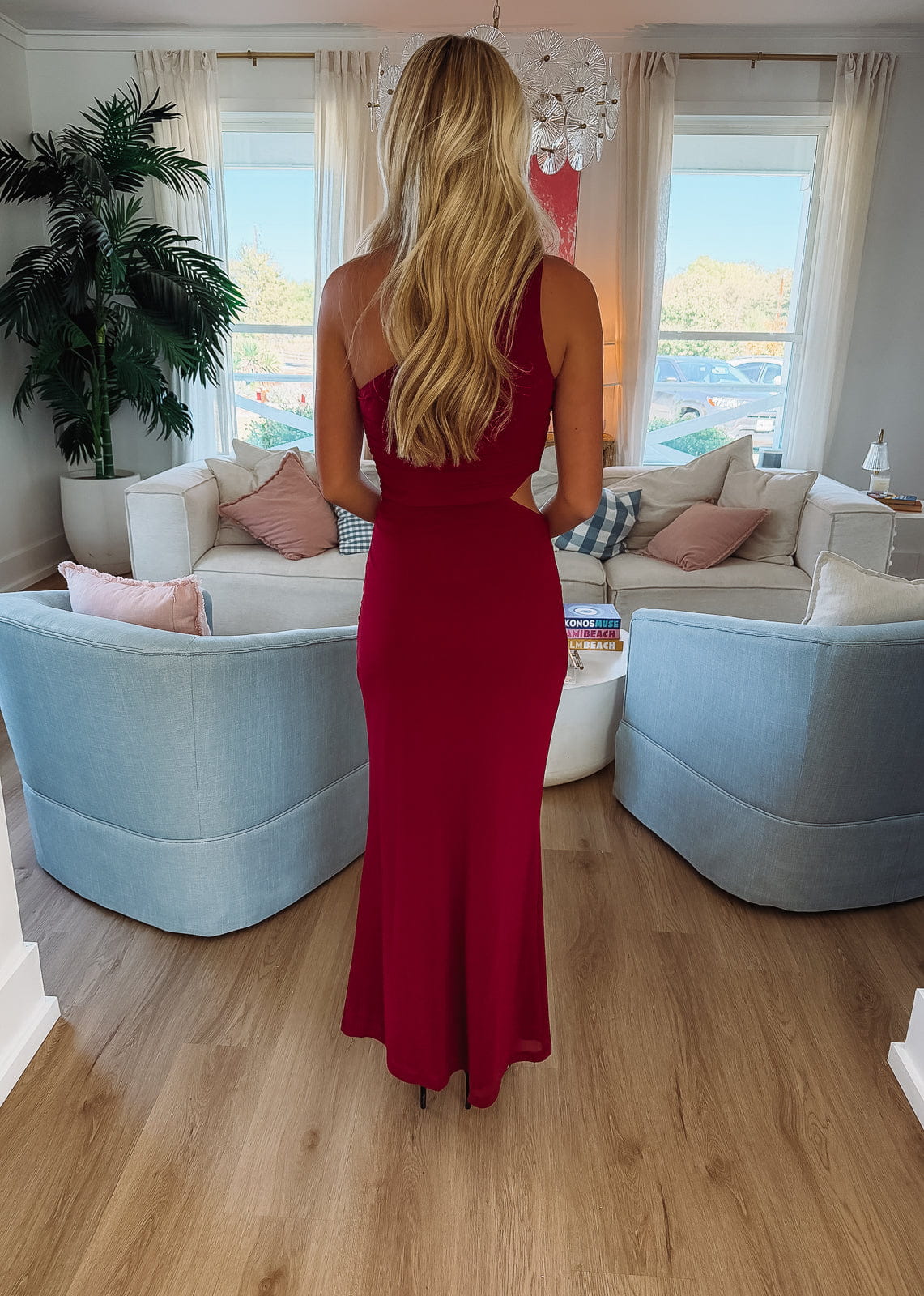 Hazel & Olive KA0275J Evening Serenade Maxi Dress - Maroon