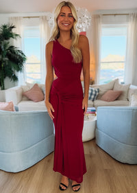 Hazel & Olive KA0275J Evening Serenade Maxi Dress - Maroon