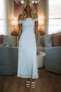 Hazel & Olive KA0334D I'll Be There Maxi Dress - Light Blue