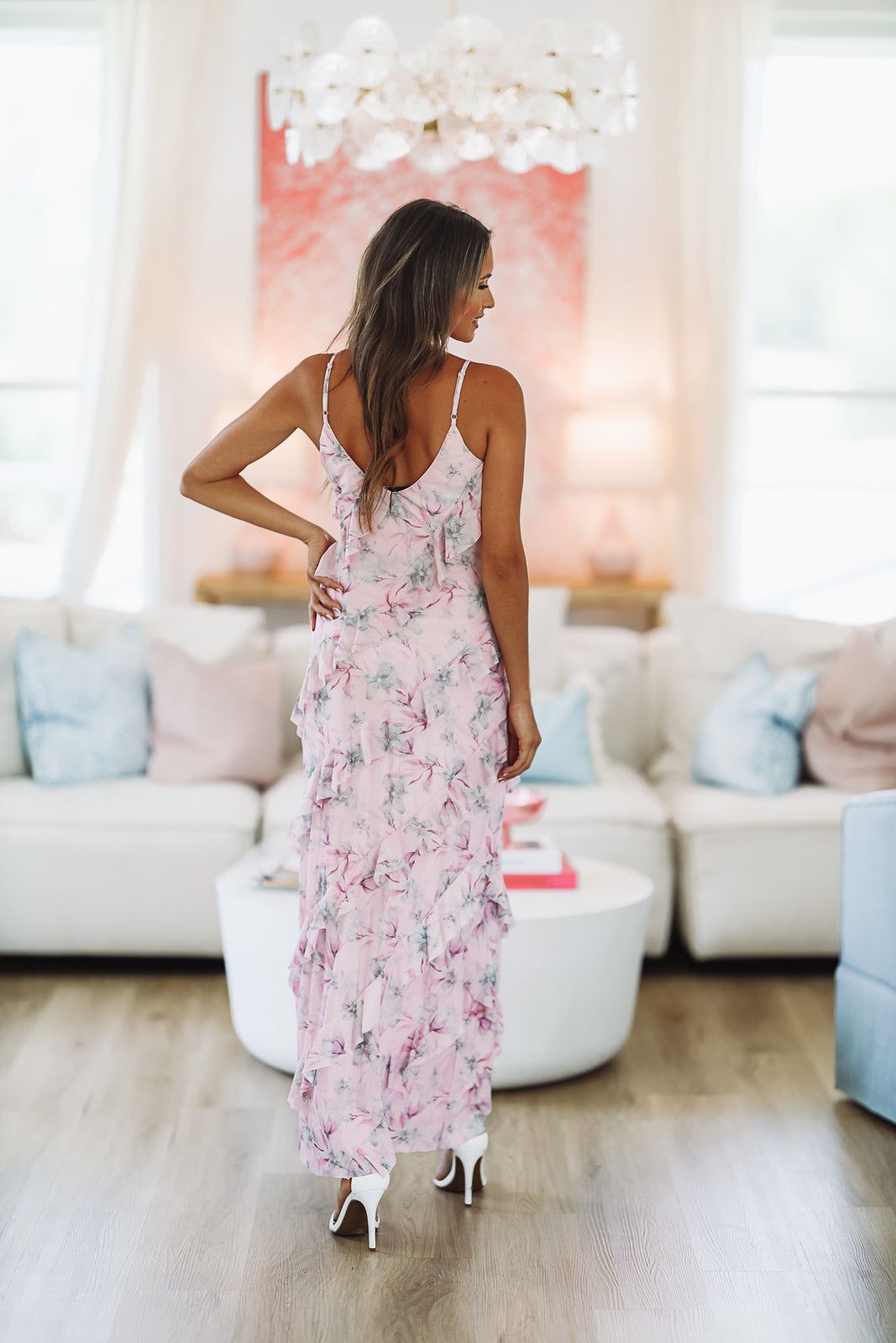 Keeping Up Floral Maxi Gown - Pink Lavender-HAZEL & OLIVE-Small-