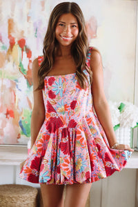 Kelsey Mini Dress - Pink, Red and Blue-HAZEL & OLIVE 2500/326LDA-Small-