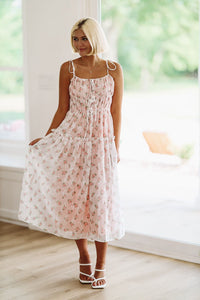 L-Z Day Midi Dress - Pink-HAZEL & OLIVE-Small-