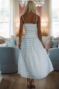 Hazel & Olive LD1453 Dreams Drift By Maxi Dress - Light Blue and White