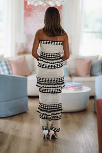 Demi Maxi Dress by Line and Dot - Ecru and Black-Hazel & Olive LD5784L-XSmall-