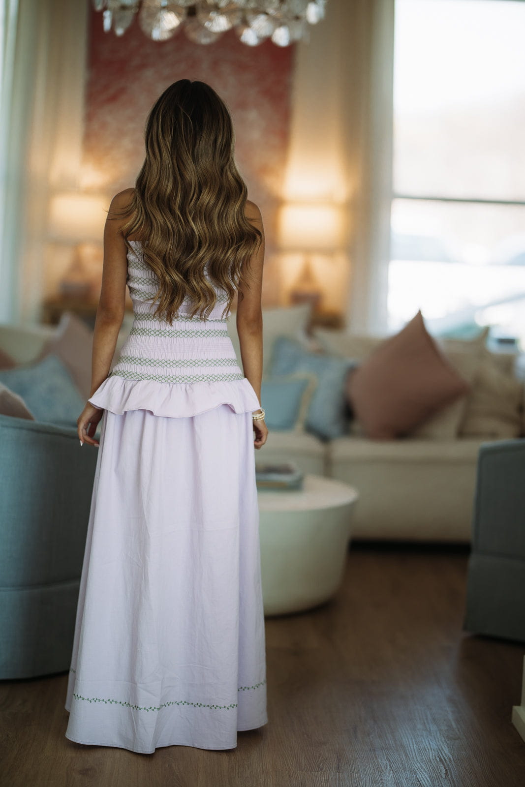 Hazel & Olive LD6016M This Is Me Maxi Dress by Line and Dot - Lilac Purple